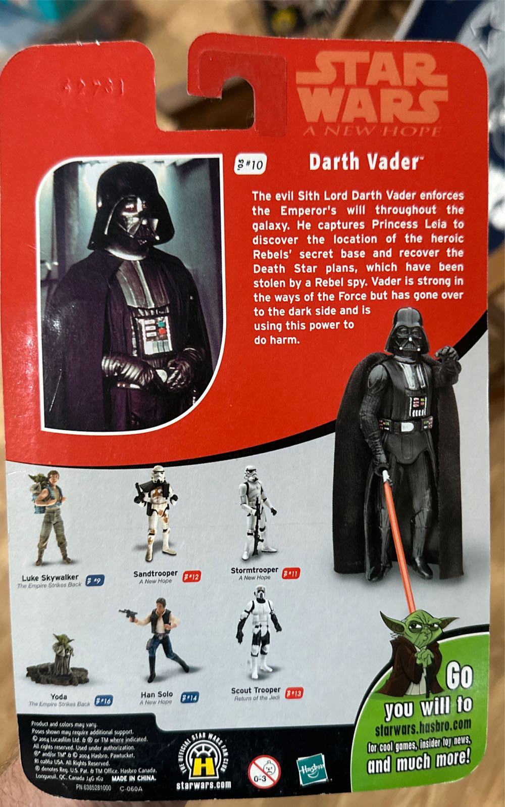 Star Hangar Darth Vader Death Star Wars Darth Otc Hasbro With Lightsaber New Hope  action figure collectible [Barcode 653569036449] - Main Image 2