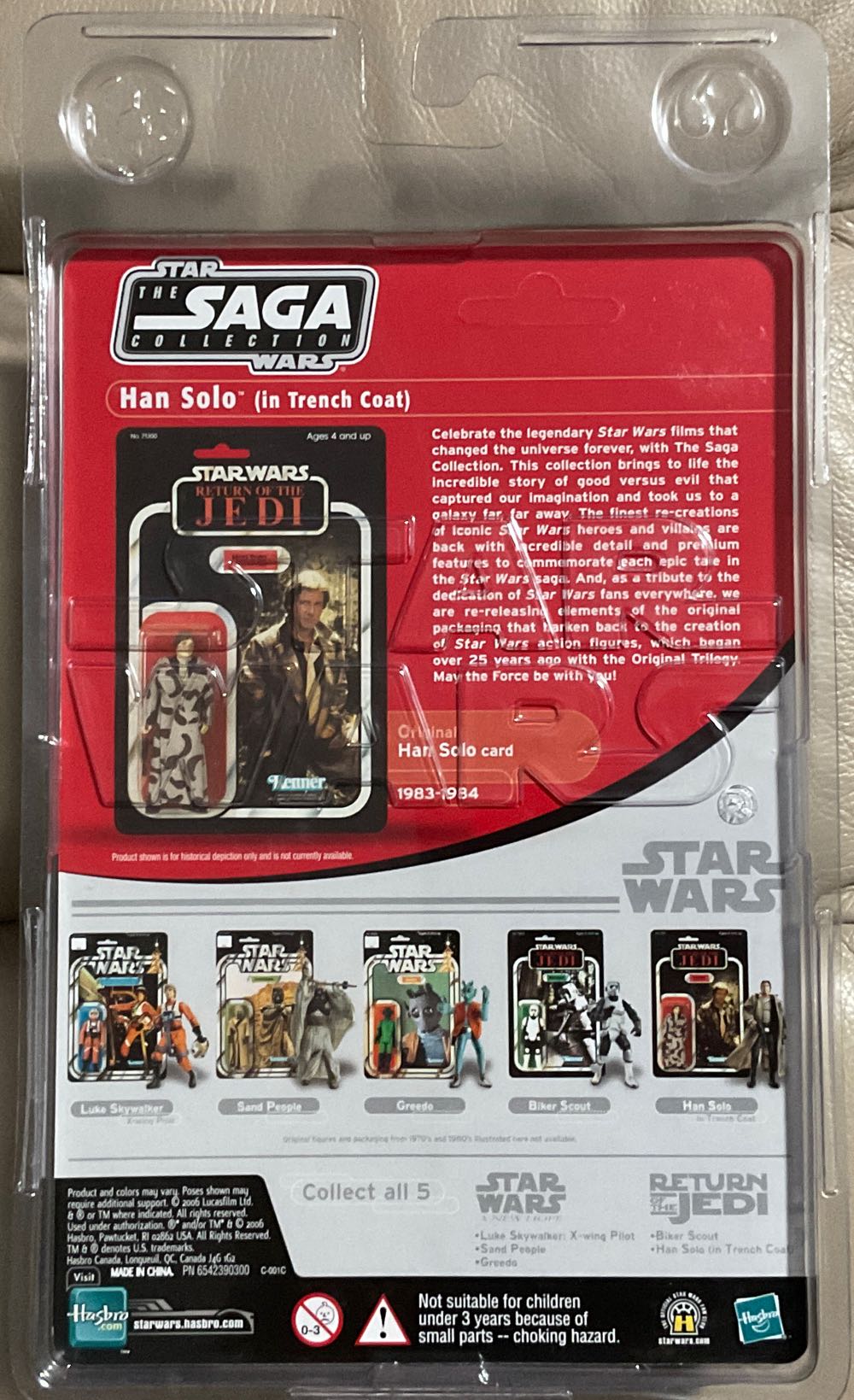 Han Solo in Trench Coat (VTSC) - Hasbro (Return Of The Jedi) action figure collectible - Main Image 2