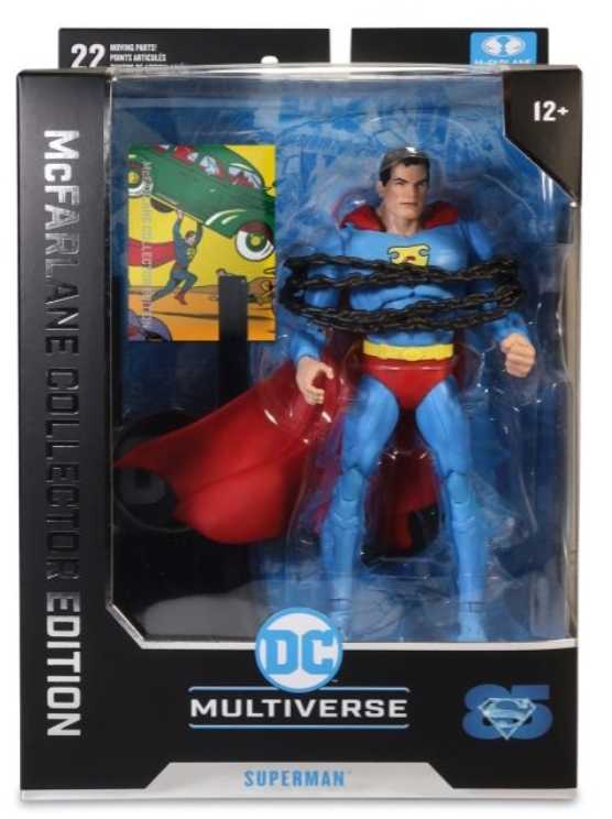 01: Superman (Action Comics #1) Platinum Edition - McFarlane Toys (DC Multiverse: McFarlane Platinum Edition) action figure collectible [Barcode 787926170092] - Main Image 3