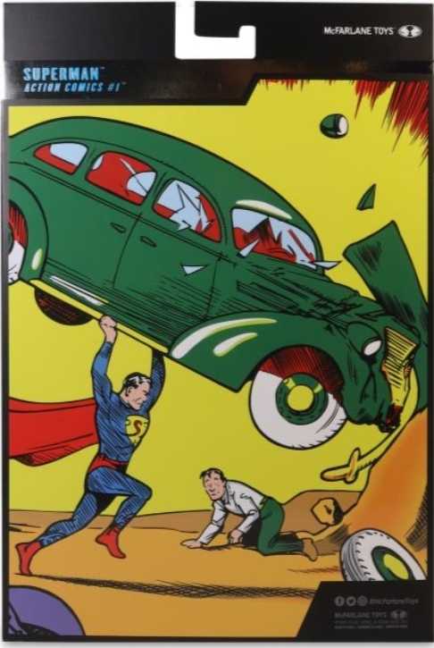 01: Superman (Action Comics #1) Platinum Edition - McFarlane Toys (DC Multiverse: McFarlane Platinum Edition) action figure collectible [Barcode 787926170092] - Main Image 4