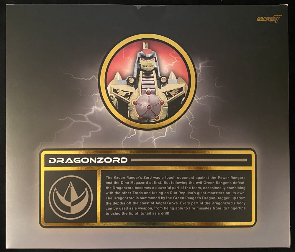 Mighty Morphin Power Rangers (Ultimates): Dragonzord (Black & Gold) - Super 7 (SDCC 2023 Exclusive) action figure collectible [Barcode 840049834378] - Main Image 2