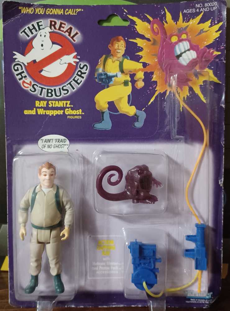 The Real Ghostbusters - Ray Stantz & Wrapper Ghost - Kenner (The Real Ghostbusters) action figure collectible [Barcode 076281800202] - Main Image 1