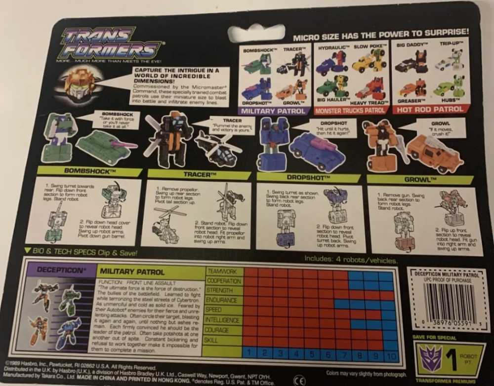 G1 Micromasters Decepticon Military Patrol - Hasbro (Transformers G1) action figure collectible - Main Image 2