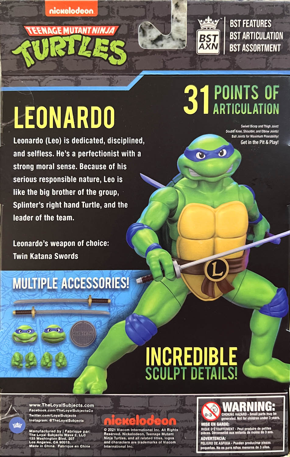 Leonardo - The Loyal Subjects (Teenage Mutant Ninja Turtles) action figure collectible - Main Image 2