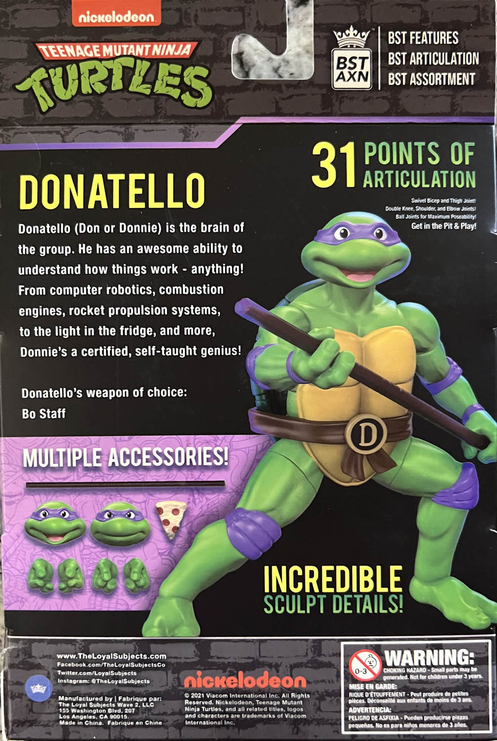 Donatello - The Loyal Subjects (Teenage Mutant Ninja Turtles) action figure collectible - Main Image 2