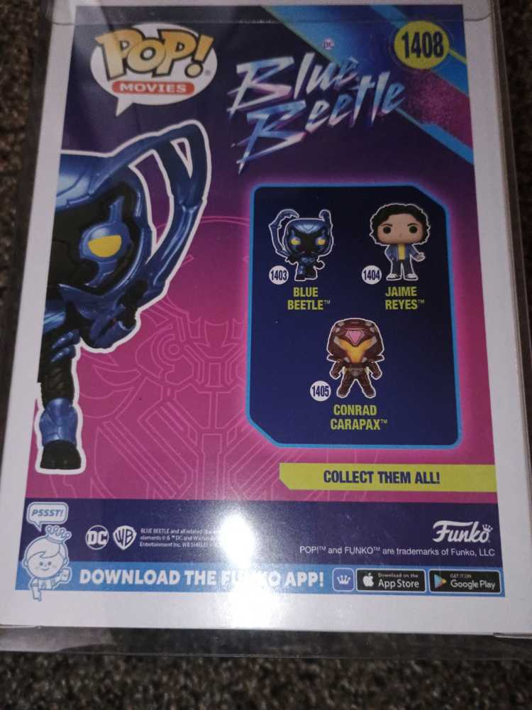 Blue Beetle: Blue Beetle #1408 - Funko (Blue Beetle) action figure collectible [Barcode 889698741392] - Main Image 2