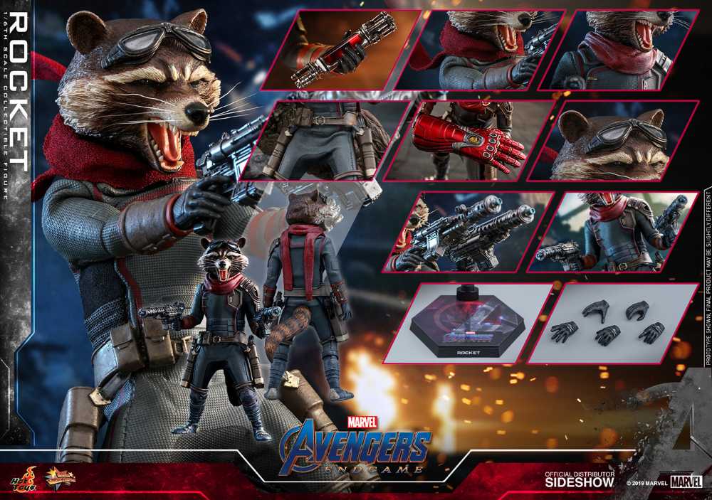 Avengers: Endgame - Hot Toys (Rocket) action figure collectible - Main Image 2