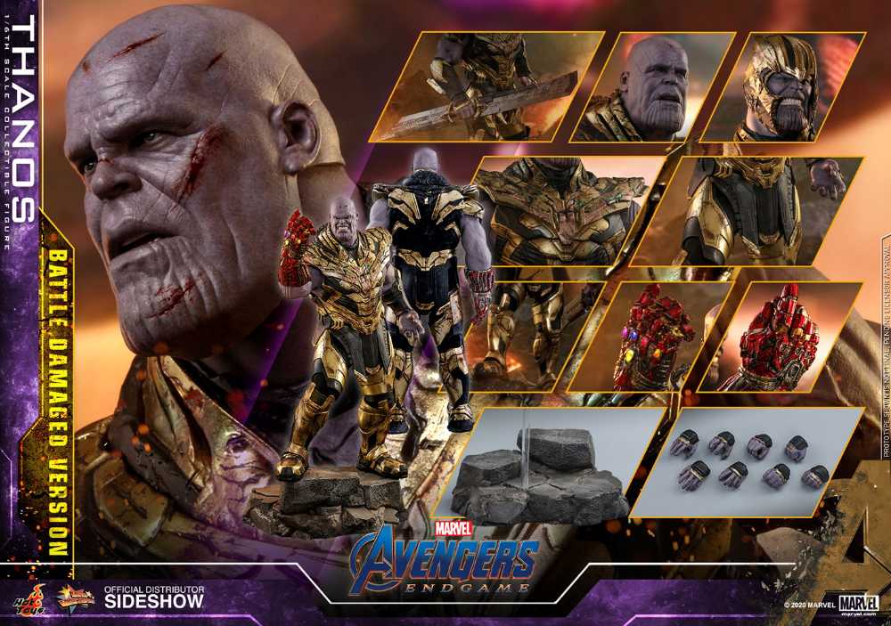 Avengers: Endgame - Hot Toys (Thanos (Battle Damaged Version)) action figure collectible - Main Image 2