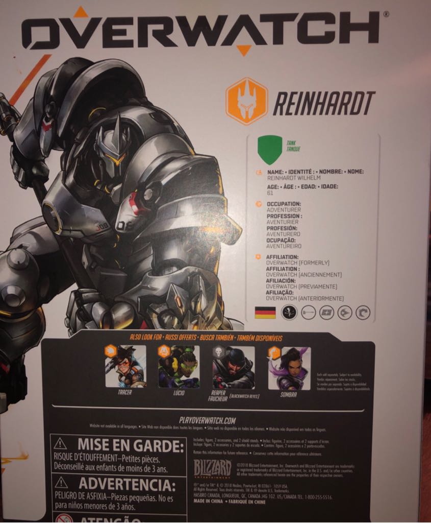 Reinhardt - Blizzard Entertainment/ Hasbro (Overwatch) action figure collectible - Main Image 2