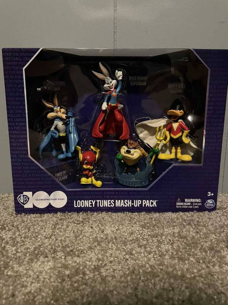 Dc Comics Looney Tunes Mash-up Pack Limited Edition Wb 100 Yrs Anniversary 5 Looney Tunes X Dc Figures 4-inch Superhero Kids Toys For Boys & Girls Pvc - Spin Master (Mix) action figure collectible [Barcode 778988403709] - Main Image 2