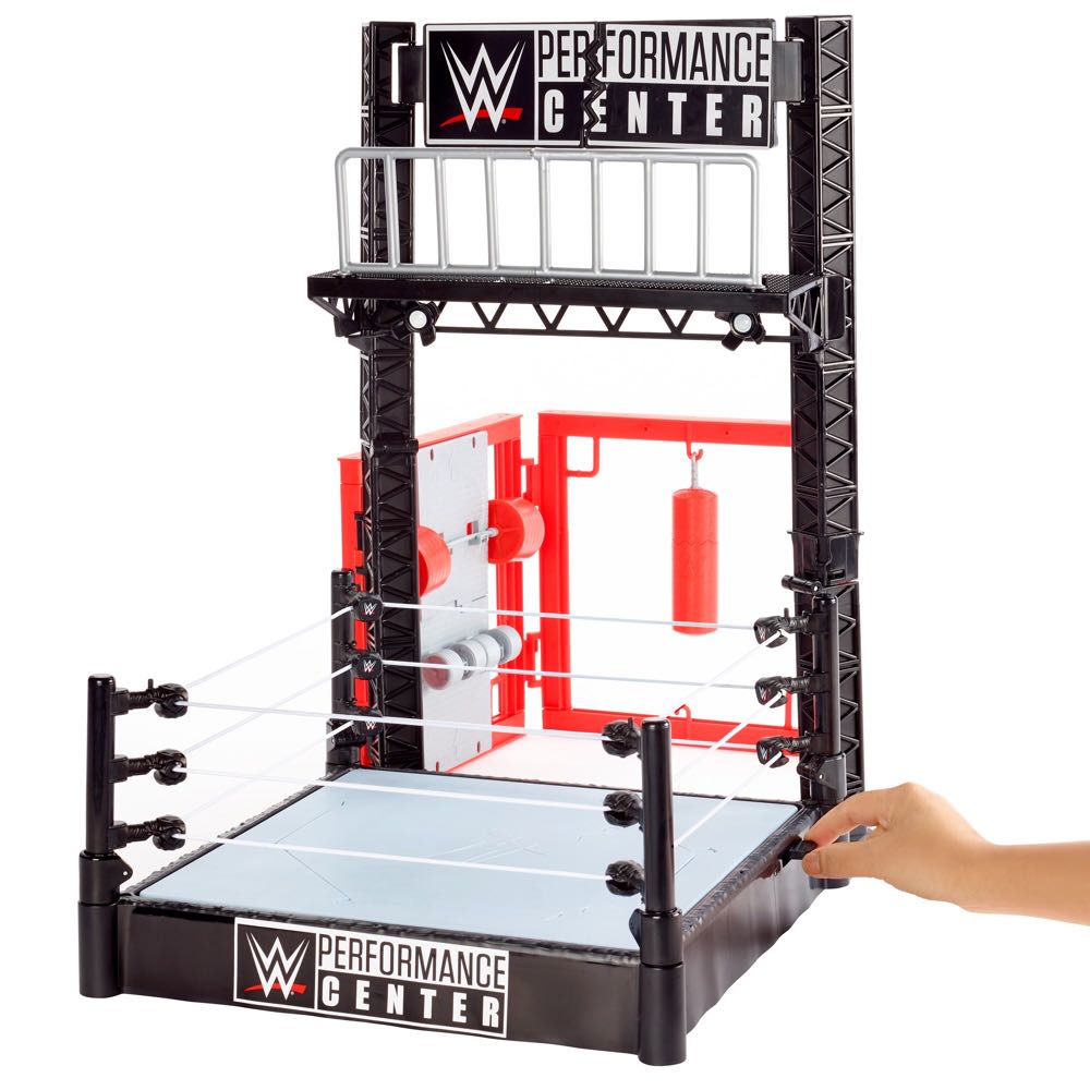 ​wwe Wrekkin’ Performance Center Playset With Gym Breakable Accessories Collapsible Scaffolding Breakaway Sign Collapsible Ring & Easy Reassembly ​​ Amazon Exclusive - Mattel (WWE Wrekkin) action figure collectible [Barcode 887961774269] - Main Image 2