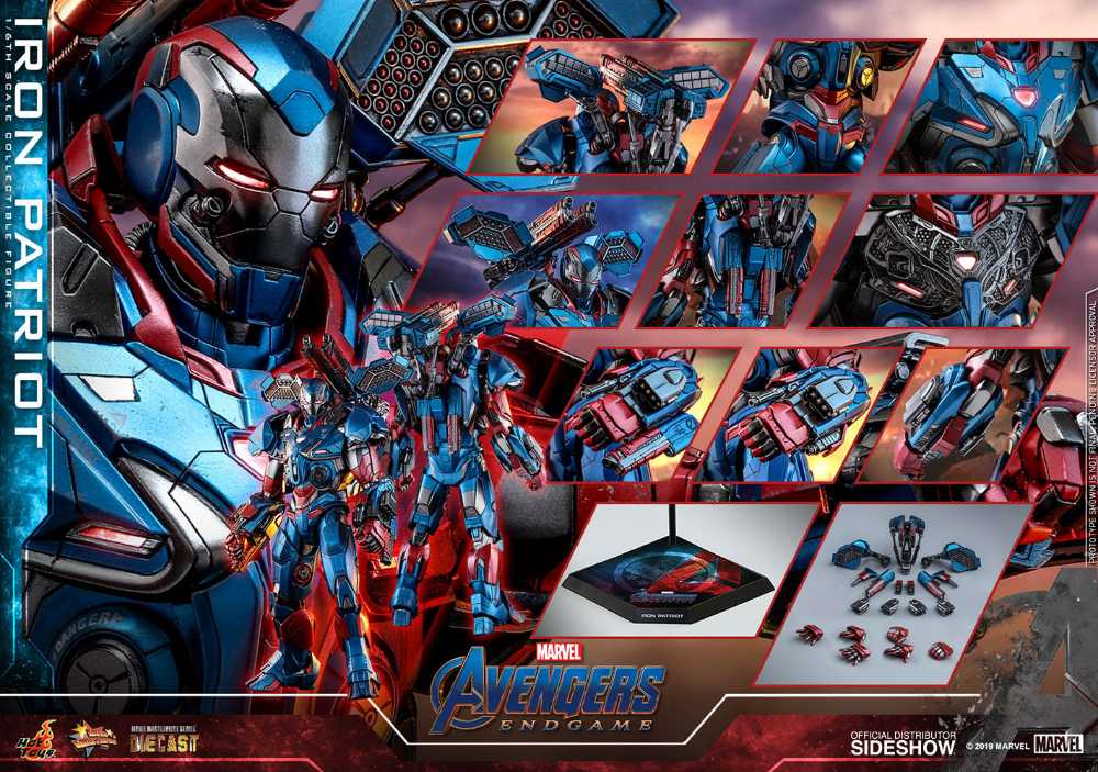 Avengers: Endgame - Hot Toys (Iron Patriot (War Machine Mark V)) action figure collectible - Main Image 2