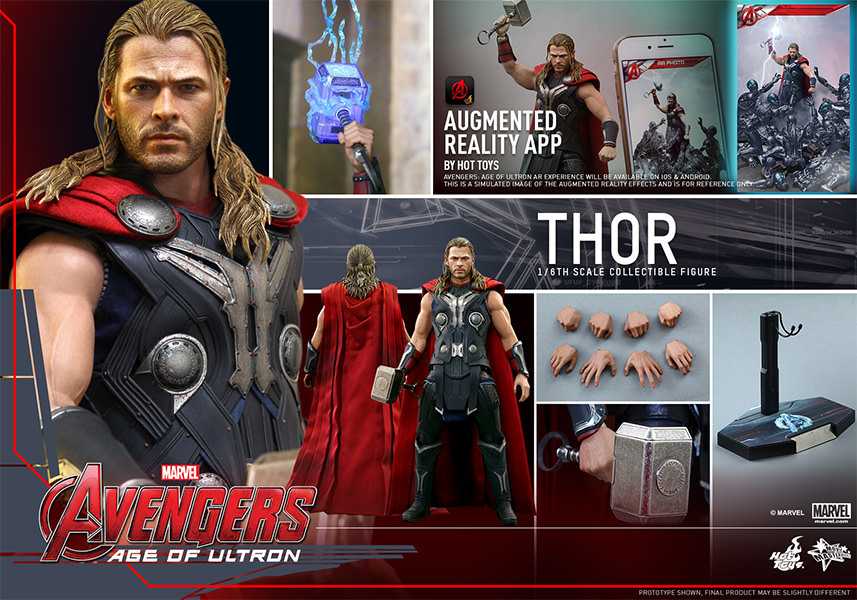 Avengers: Age of Ultron - Hot Toys (Thor) action figure collectible - Main Image 2