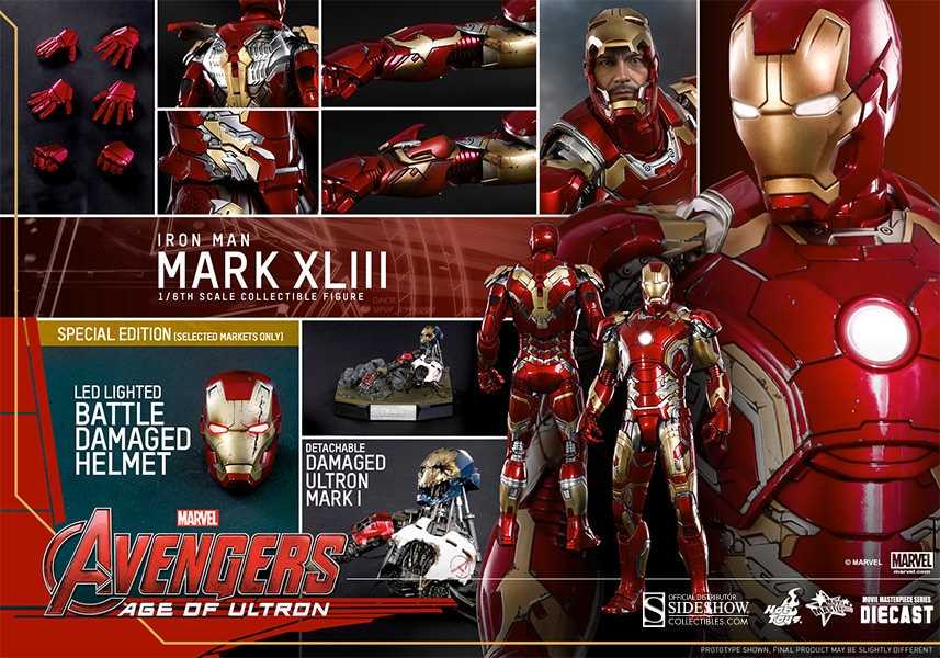 Avengers: Age of Ultron - Hot Toys (Iron Man Mark XLIII) action figure collectible - Main Image 2