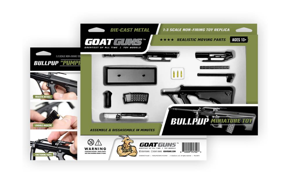 Bullpup Model “Pumped” (Black) - GoatGuns (GoatGuns) action figure collectible [Barcode 850009957023] - Main Image 1