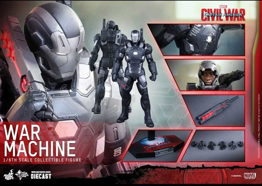 Captain America: Civil War - Hot Toys (War Machine Mark III) action figure collectible - Main Image 2