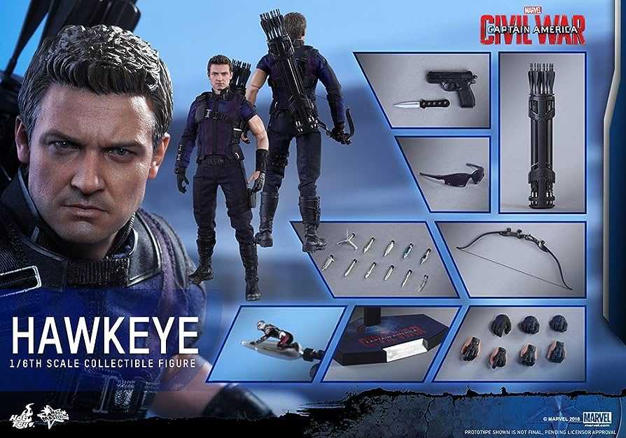 Captain America: Civil War - Hot Toys (Hawkeye) action figure collectible - Main Image 2