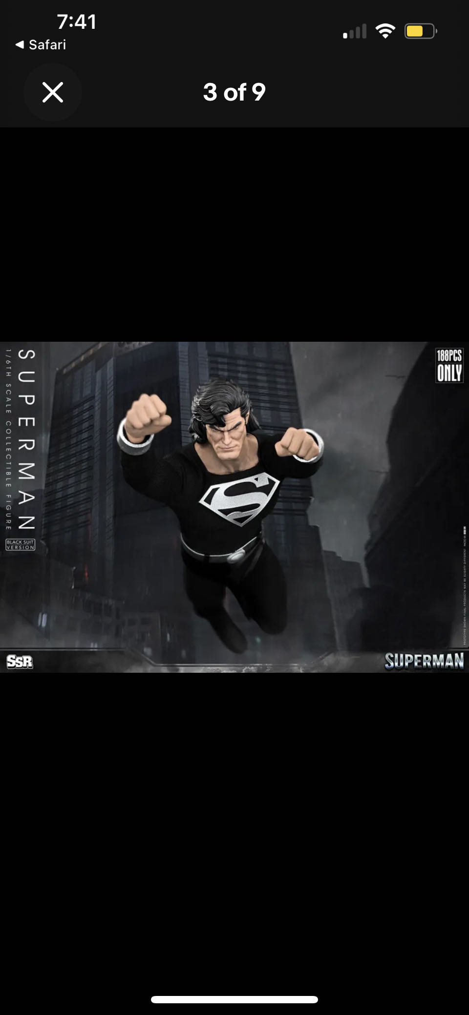 Superman Knight Toys  Black Suit  action figure collectible - Main Image 2