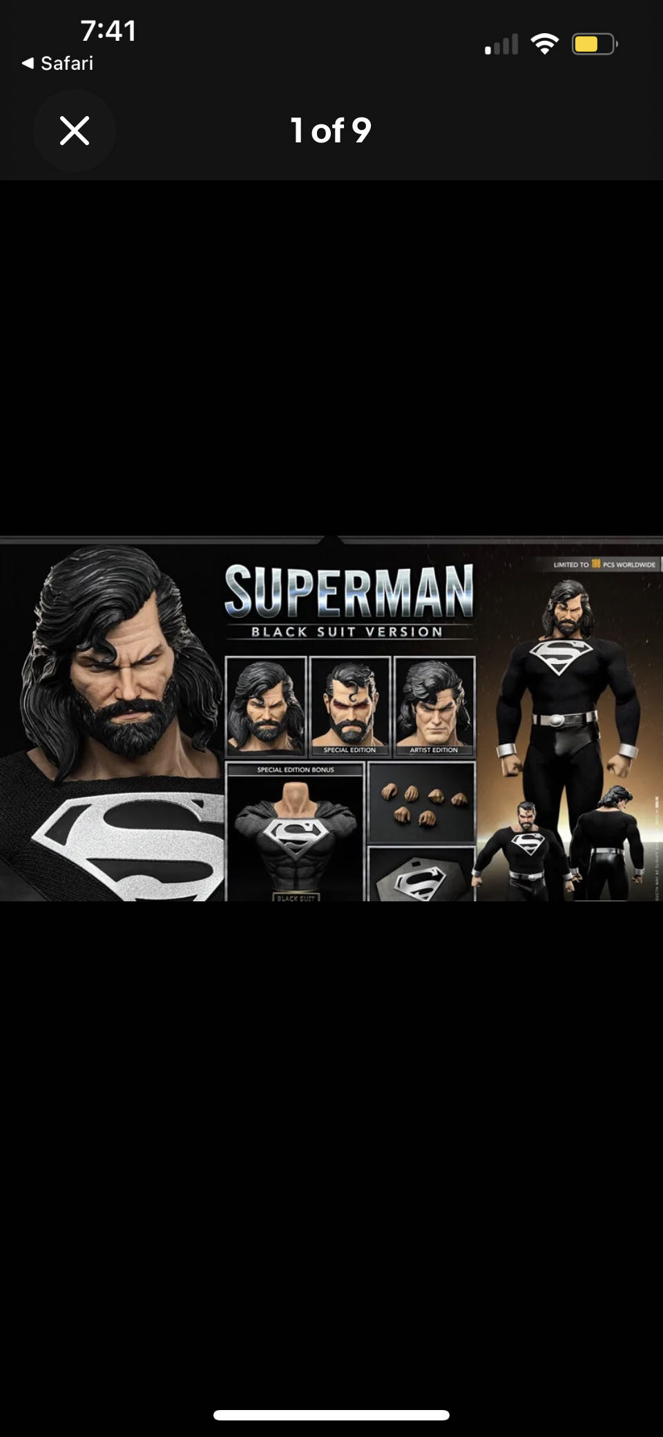 Superman Knight Toys  Black Suit  action figure collectible - Main Image 4
