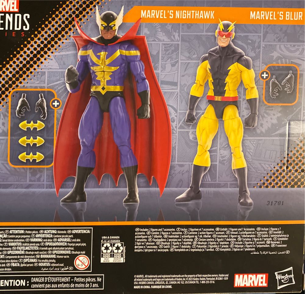 Legends - Nighthawk & Blur - Hasbro (Marvel Legends) action figure collectible [Barcode 5010996142627] - Main Image 2