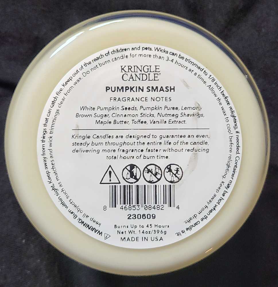 CANDLE: Halloween Kringle 3 Wick Pumpkin Smash 2023 - Kringle Candle (Halloween Candles) action figure collectible [Barcode 846853084824] - Main Image 2