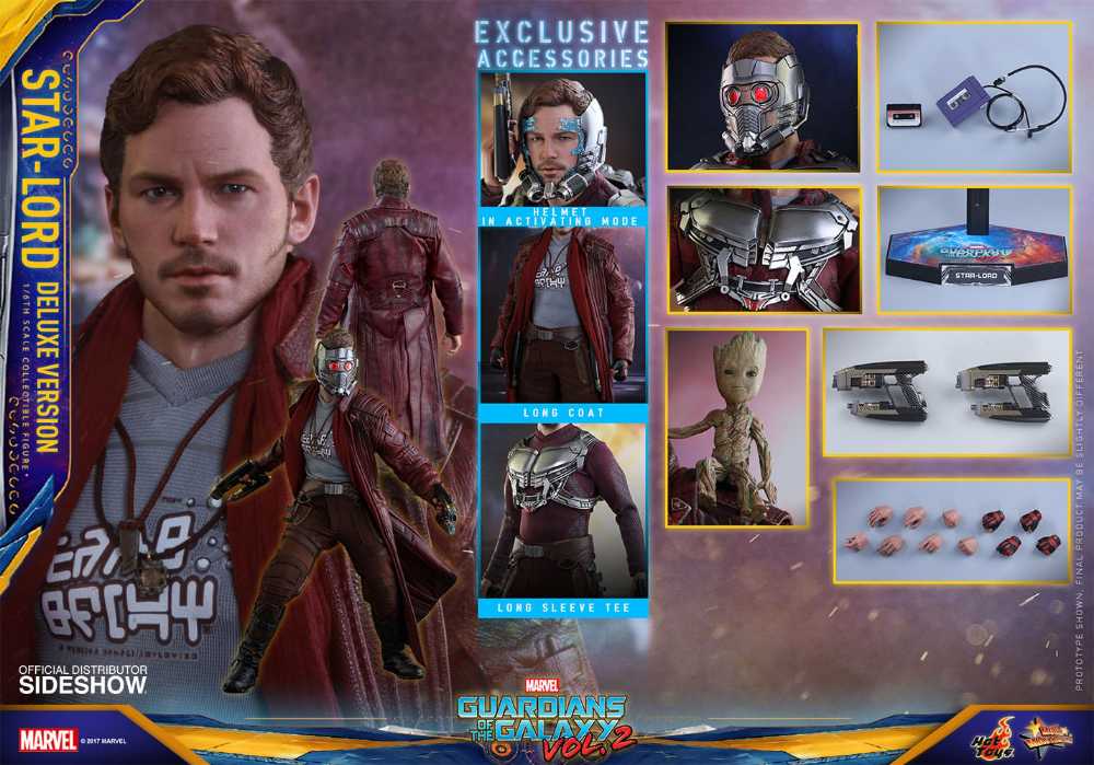 Guardians of the Galaxy Vol. 2 - Hot Toys (Star-Lord (Deluxe Version)) action figure collectible - Main Image 2
