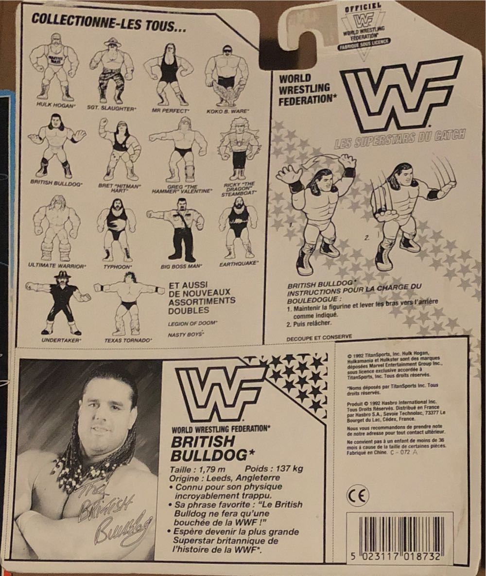 British Bulldog  - Hasbro (WWF Hasbro Series 4 (French)) action figure collectible [Barcode 5023117018732] - Main Image 2