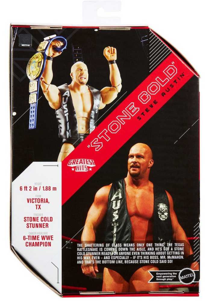 Stone Cold Steve Austin - Mattel (WWE) action figure collectible [Barcode 194735216994] - Main Image 2