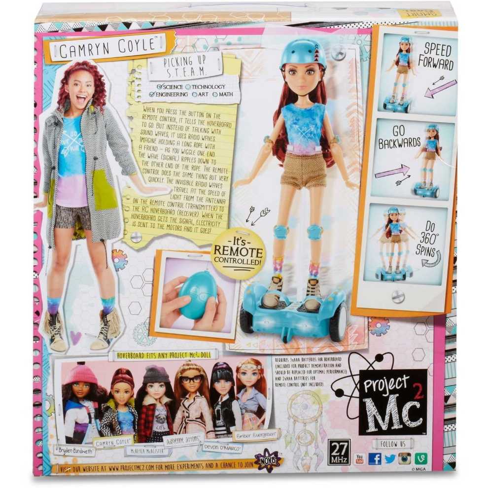 Project Mc2 Camryn’s Remote Control Hoverboard With Doll  action figure collectible [Barcode 035051546474] - Main Image 2