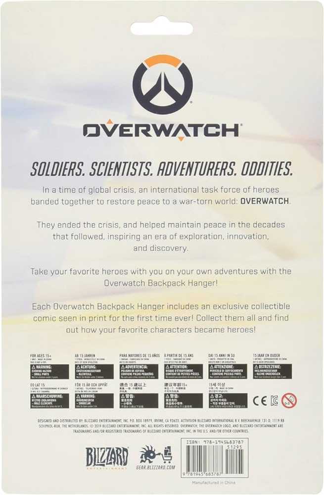 Overwatch Ana And Soldier 76 Comic Book And Backpack Hanger Two-pack  action figure collectible - Main Image 2
