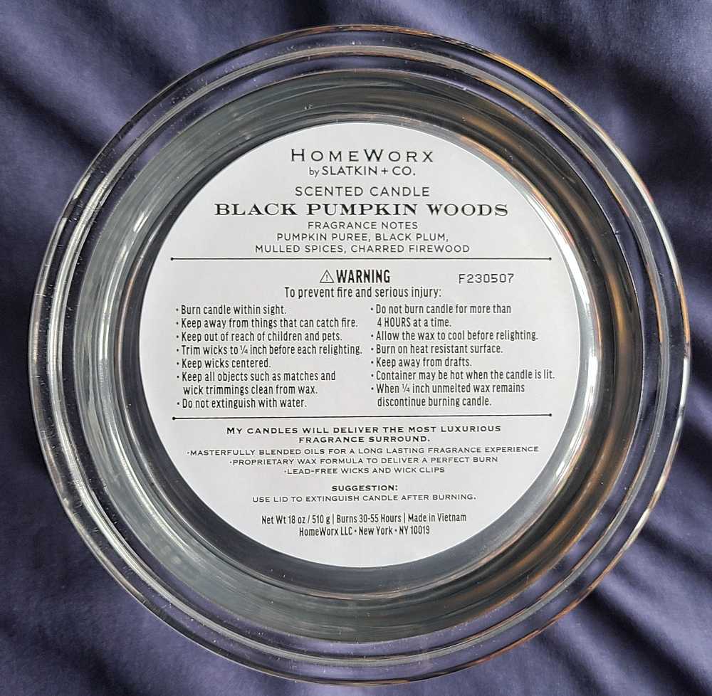 CANDLE: Halloween HomeWorx Black Pumpkin Woods 2023 - Homeworx (Halloween Candles) action figure collectible - Main Image 2