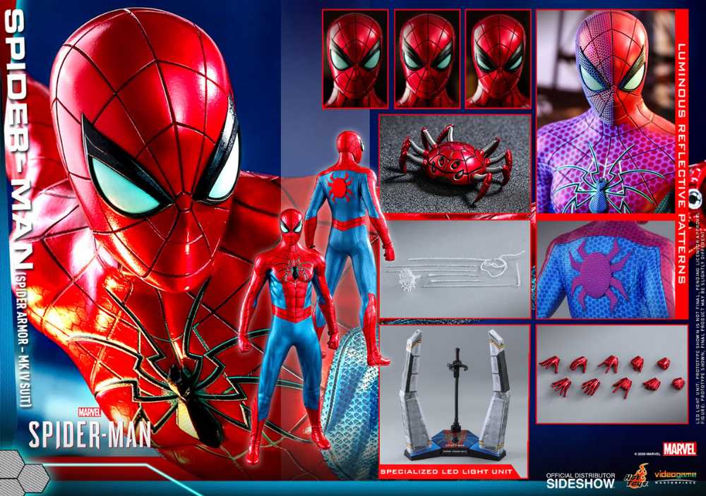 Marvel’s Spider-Man - Hot Toys (Spider Armor MK IV) action figure collectible - Main Image 2