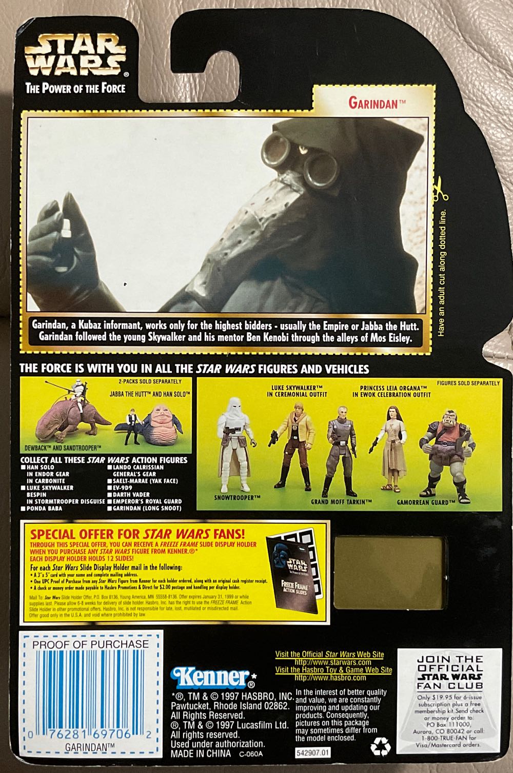 Power Of The Force (FF) - Garindan - Hasbro (A New Hope) action figure collectible - Main Image 2
