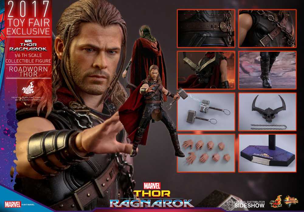 Thor: Ragnarok - Hot Toys (Roadworn Thor) action figure collectible - Main Image 2