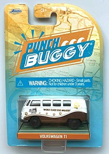 Diecast Jada Punch Buggy Slug Bug 1:64 Scale Volkswagens T1 Bus White Brown  action figure collectible [Barcode 801310140512] - Main Image 1