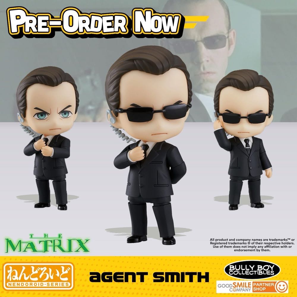 Agent Smith Matrix 1872 Nendoroid (Film) - - Good Smile Company / Nendoroid (The Matrix) action figure collectible [Barcode 4580590128941] - Main Image 3