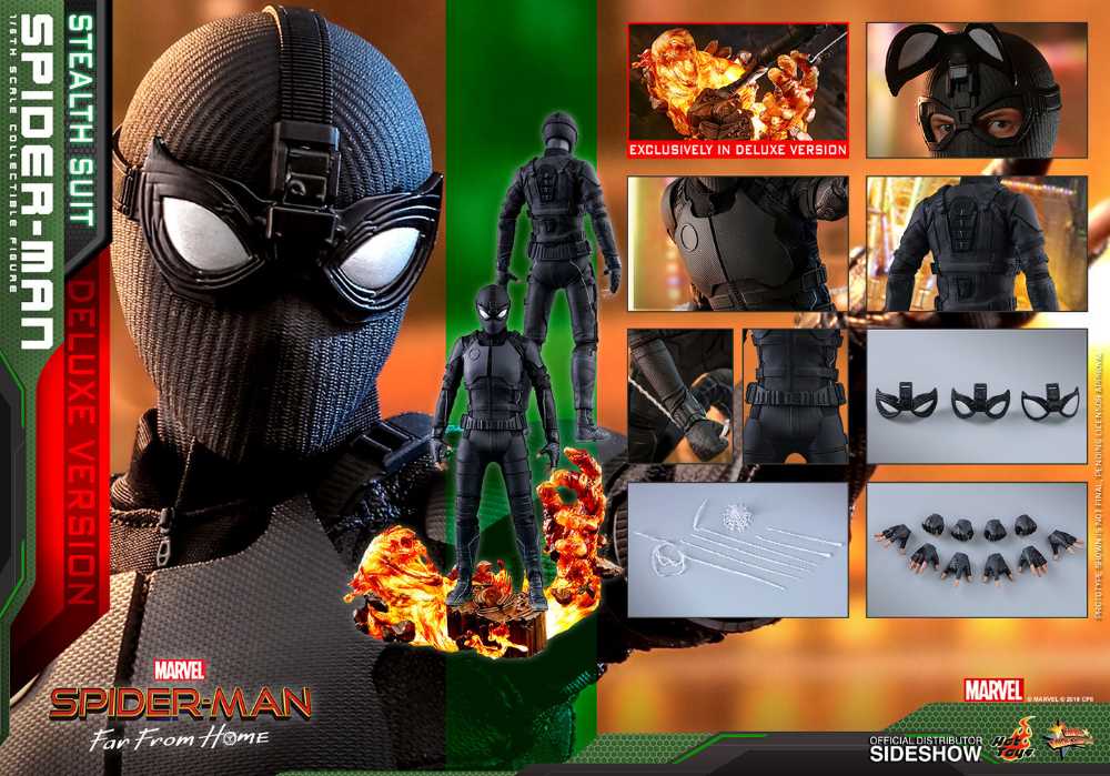 Spider-Man: Far From Home - Hot Toys (Spider-Man (Stealth Suit) (Deluxe Version)) action figure collectible - Main Image 2