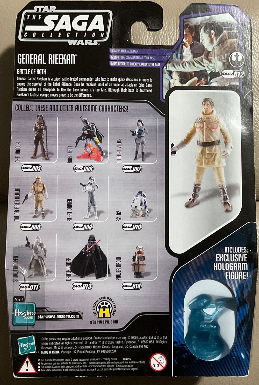 Saga Collection - #12 - General Rieekan - Hasbro (Empire Strikes Back) action figure collectible - Main Image 2