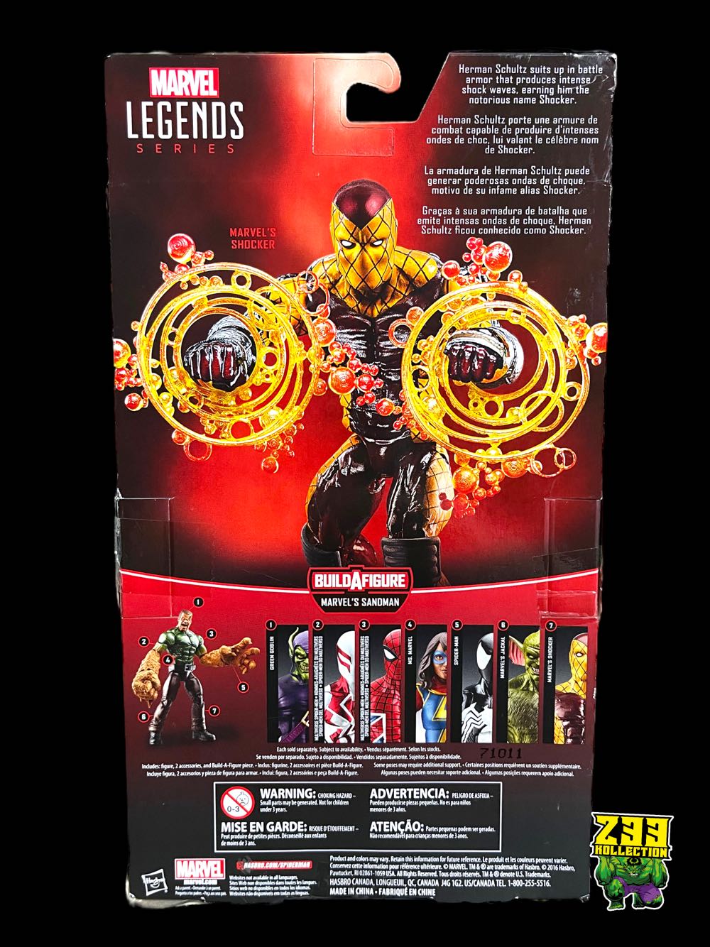 Marvel Legends (2011-????) (25x07B) Shocker I - Hasbro (Marvel Legends Sandman BAF Series) action figure collectible - Main Image 4