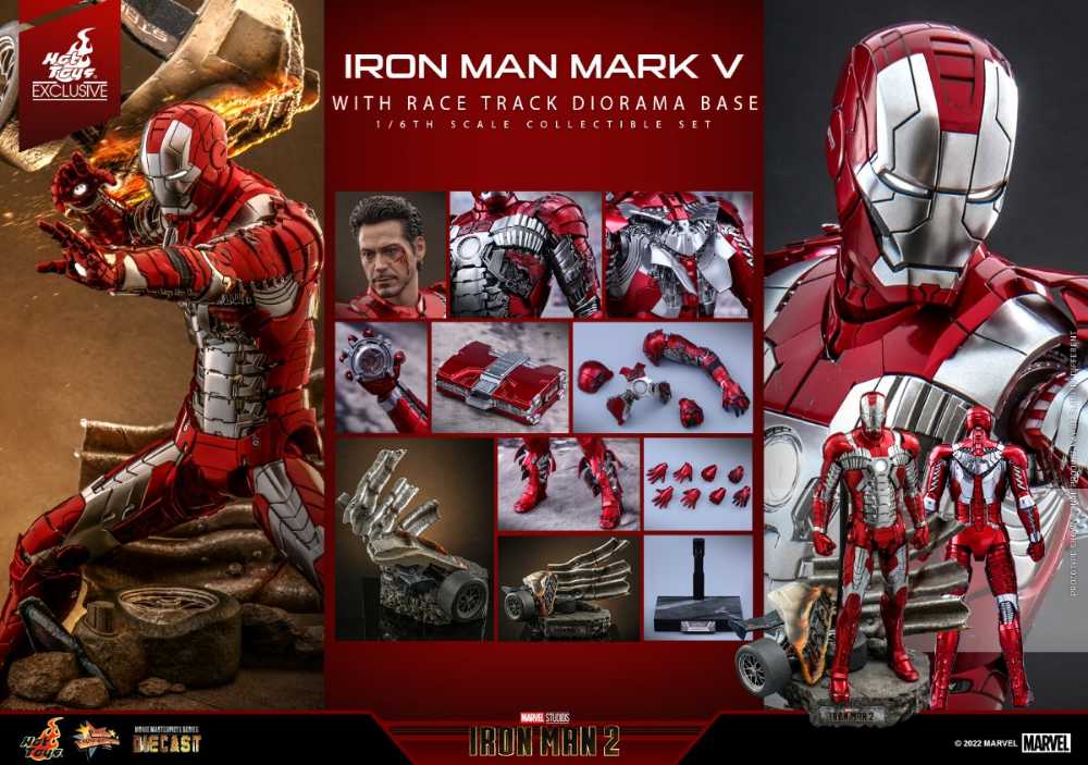 Iron Man 2 - Hot Toys (Iron Man Mark V (Deluxe Version)) action figure collectible - Main Image 3