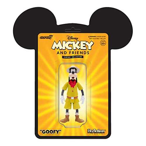 Super7 X Disney Mickey And Friends Vintage Collection Goofy (Jungle Expedition) Reaction Figure - Super7 (Disney) action figure collectible [Barcode 840049811492] - Main Image 1