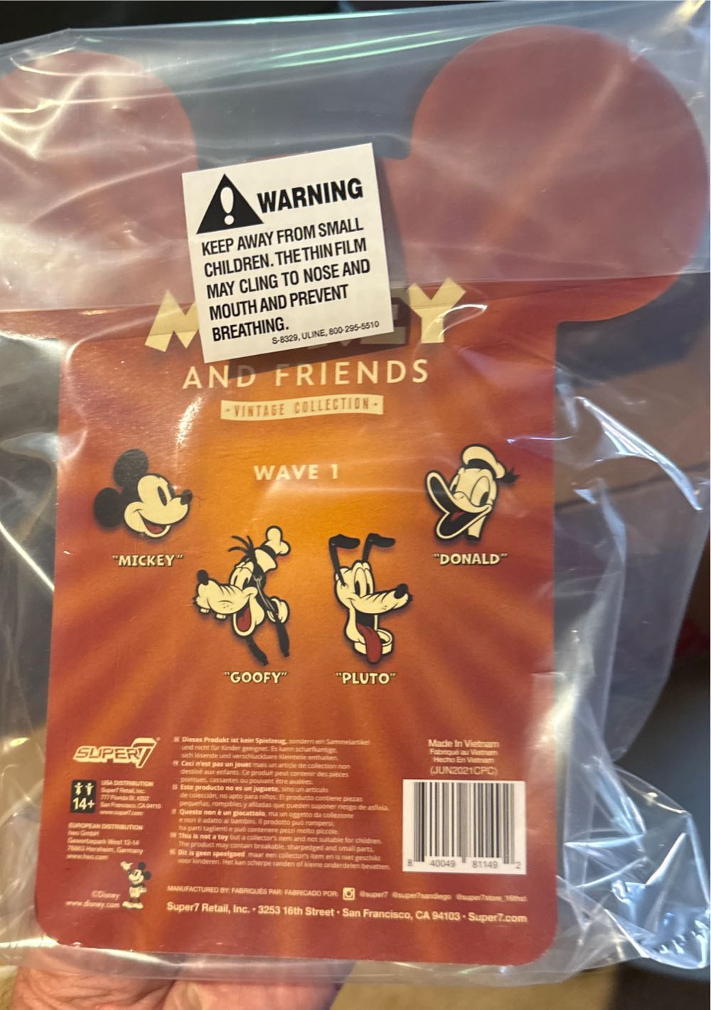 Super7 X Disney Mickey And Friends Vintage Collection Goofy (Jungle Expedition) Reaction Figure - Super7 (Disney) action figure collectible [Barcode 840049811492] - Main Image 3