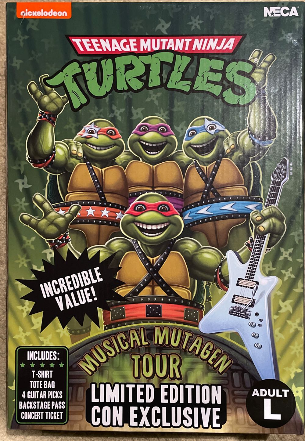 TMNT: Musical Mutagen Tour Merch Bundle Size Large  action figure collectible [Barcode 634482541531] - Main Image 2