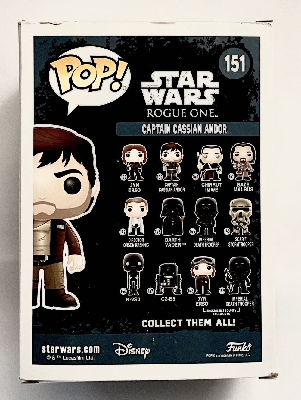 Captain Cassian Andor  (Funko Pop) action figure collectible [Barcode 889698104517] - Main Image 2