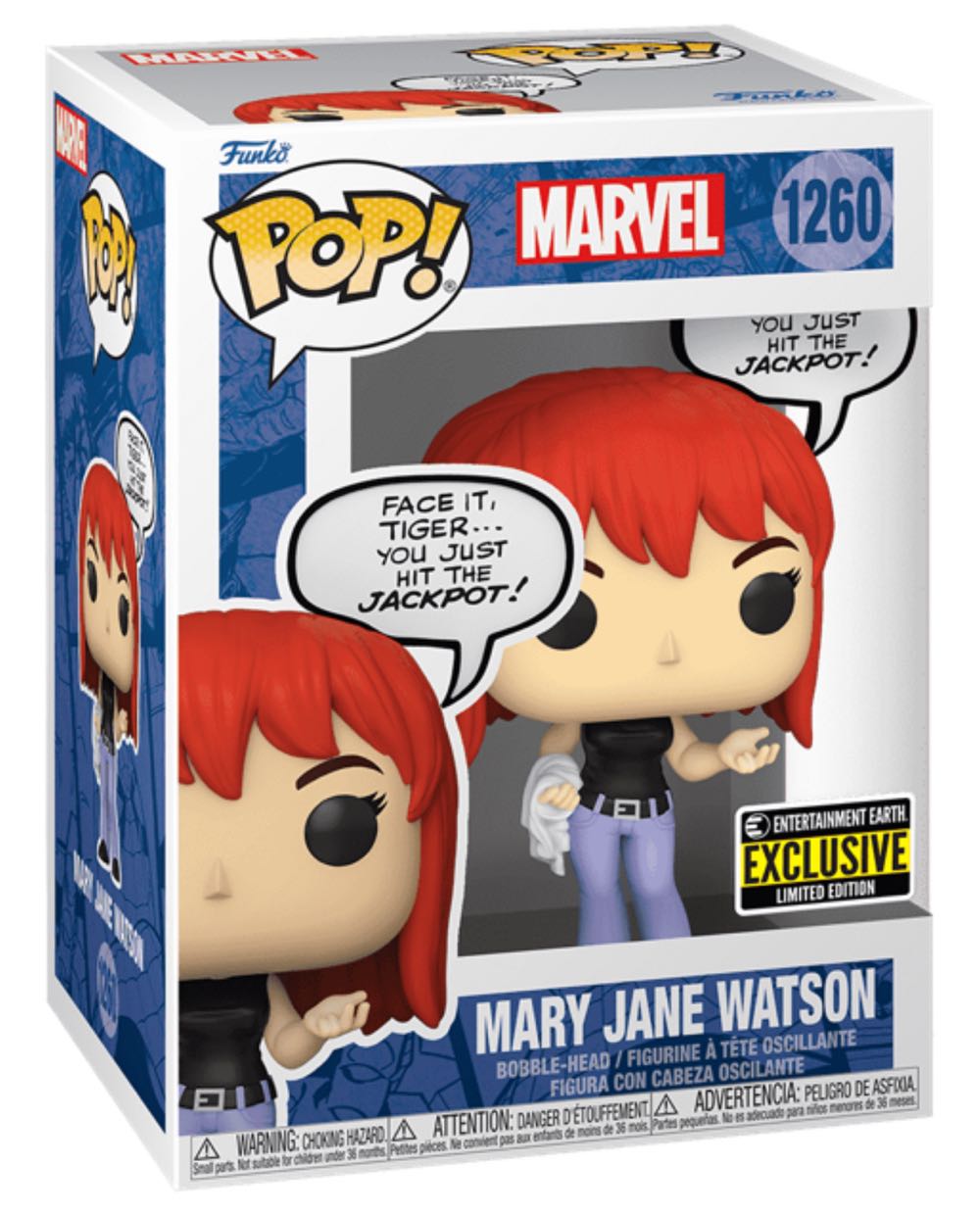 Funko Pop! 1260 Marvel: Mary Jane Watson Entertainment Earth - Funko (Marvel) action figure collectible [Barcode 889698719124] - Main Image 2