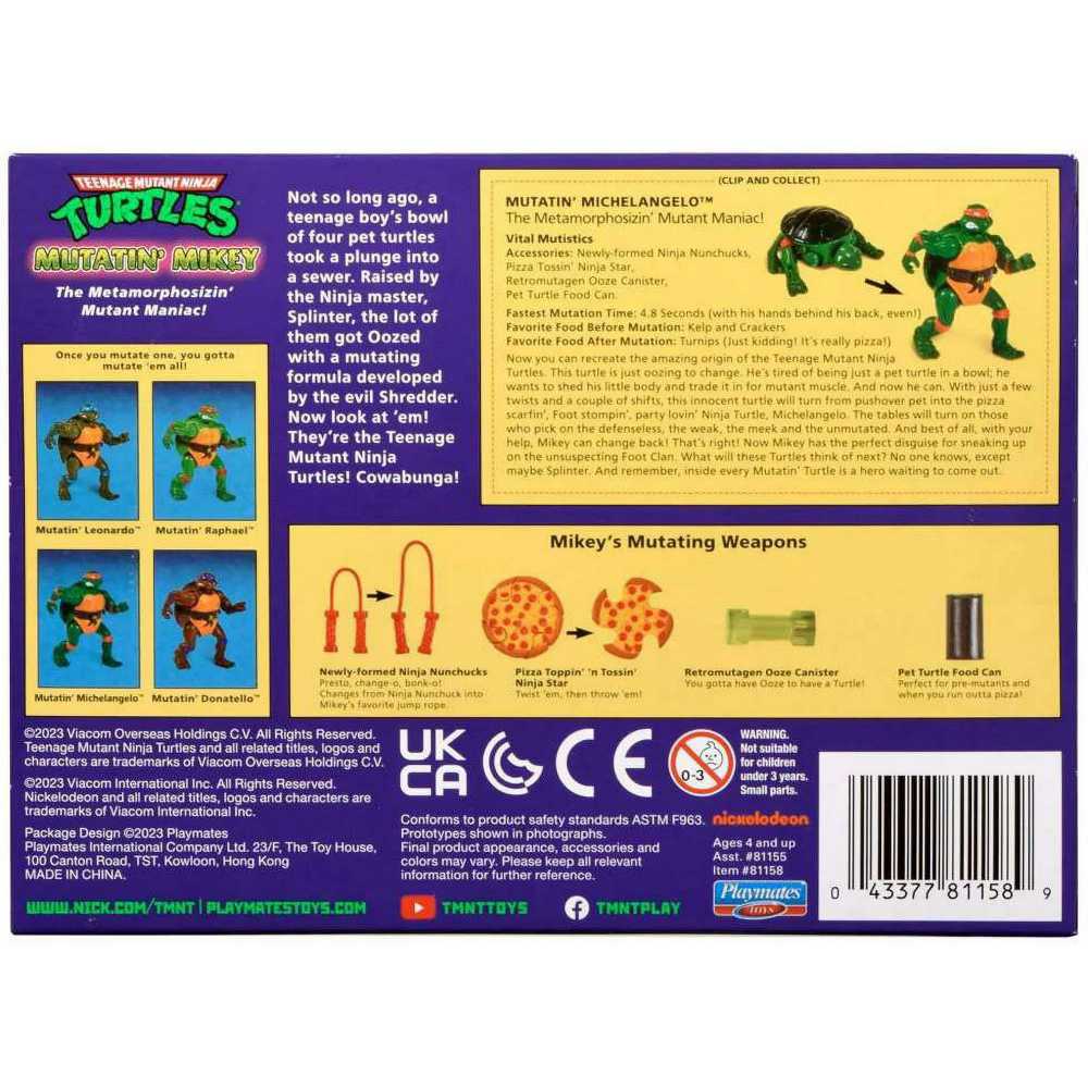 Mutatin’ Mikey - Playmates (Teenage Mutant Ninja Turtles) action figure collectible [Barcode 043377811589] - Main Image 3