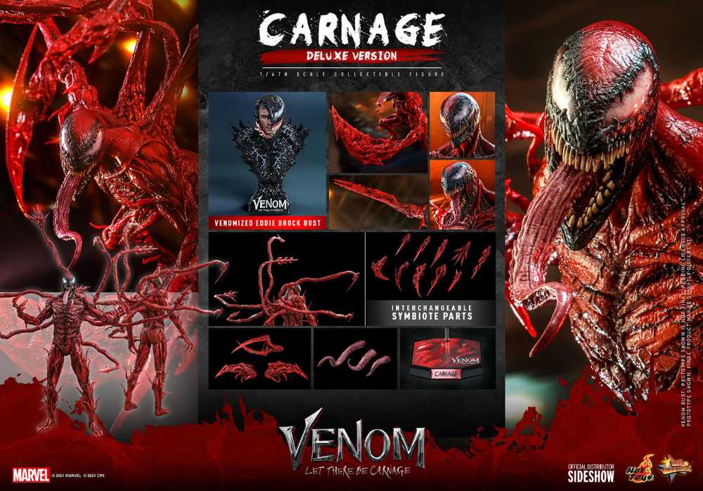 Venom: Let There Be Carnage - Hot Toys (Carnage (Deluxe Version)) action figure collectible - Main Image 2