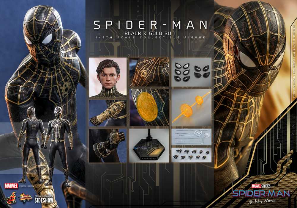 Spider-Man: No Way Home - Hot Toys (Spider-Man (Black & Gold Suit)) action figure collectible - Main Image 2