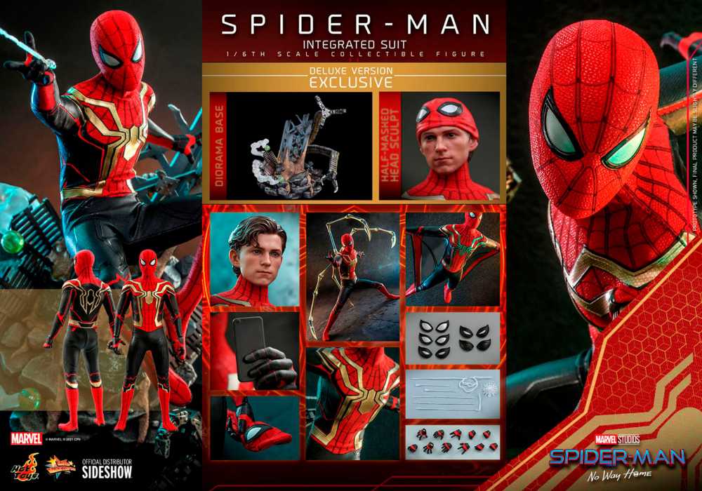Spider-Man: No Way Home - Hot Toys (Spider-Man (Integrated Suit) (Deluxe Version)) action figure collectible - Main Image 2