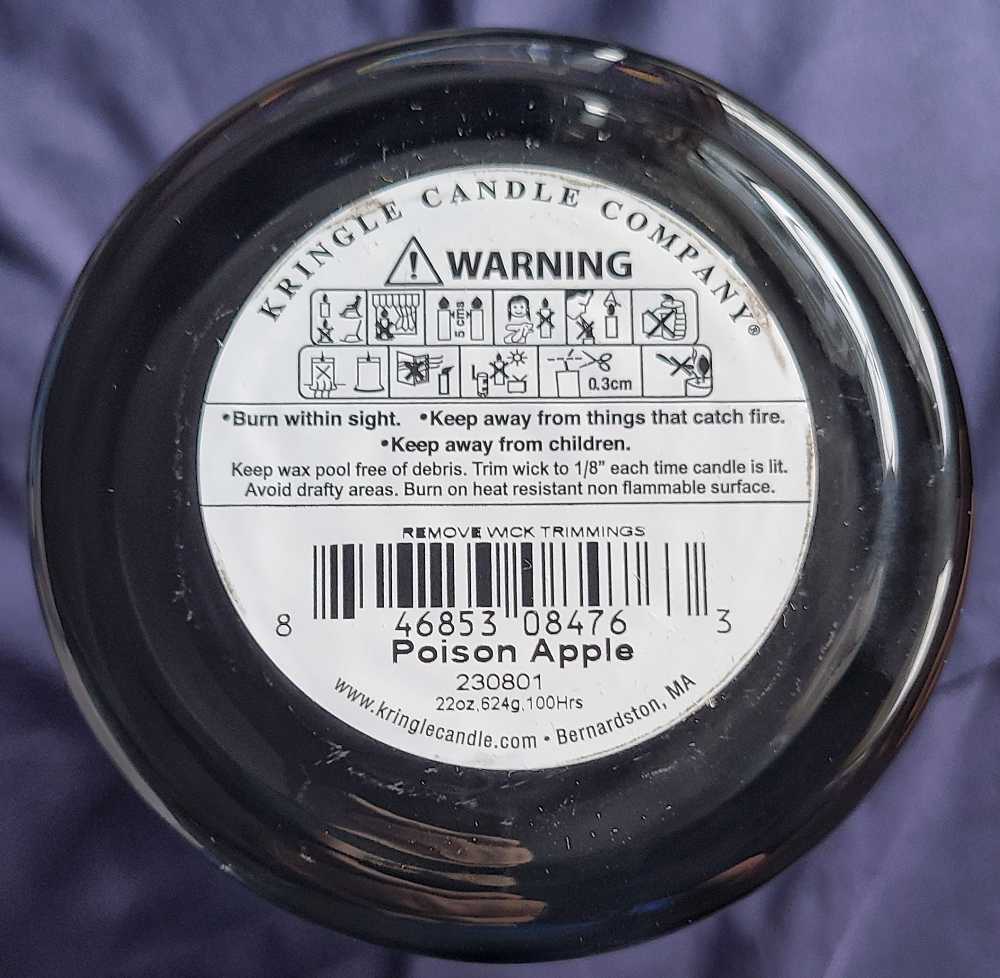 CANDLE: Halloween Kringle Poison Apple  2023 - Kringle Candle (Halloween Candles) action figure collectible [Barcode 846853084763] - Main Image 2